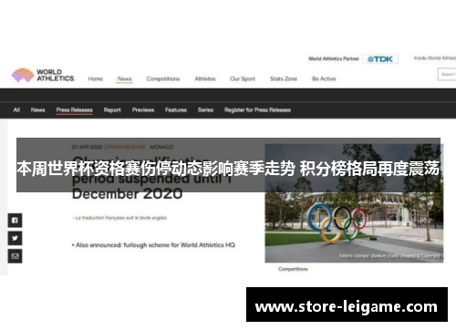 本周世界杯资格赛伤停动态影响赛季走势 积分榜格局再度震荡